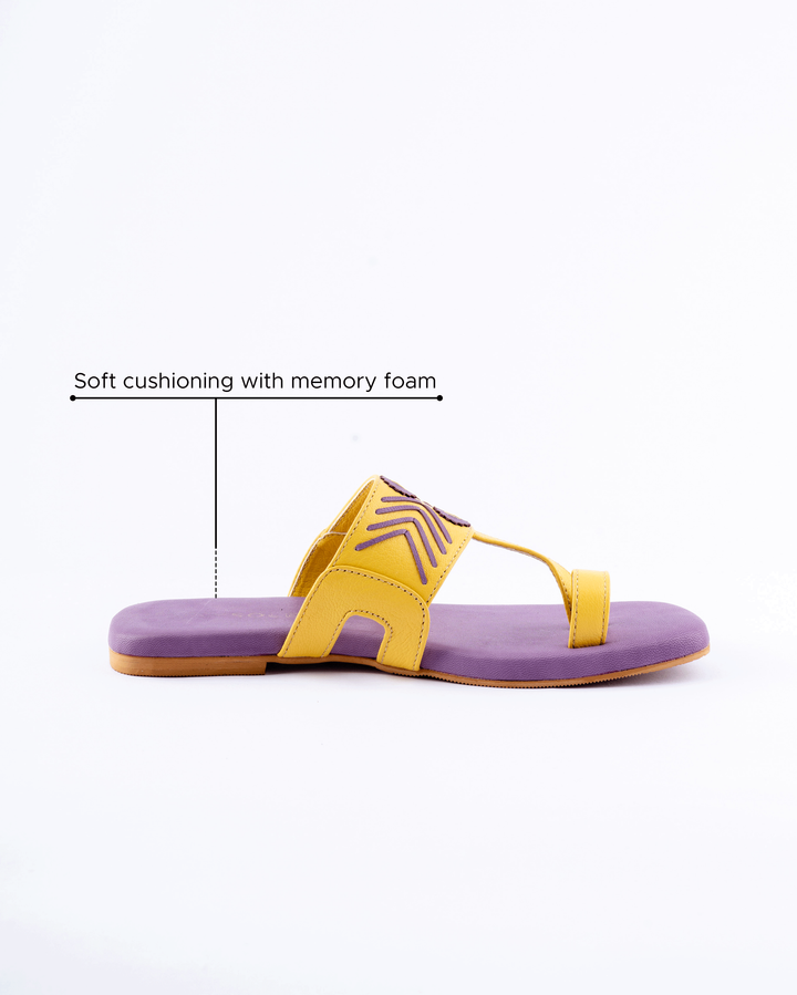 Thistle Yellow Kolha Flats