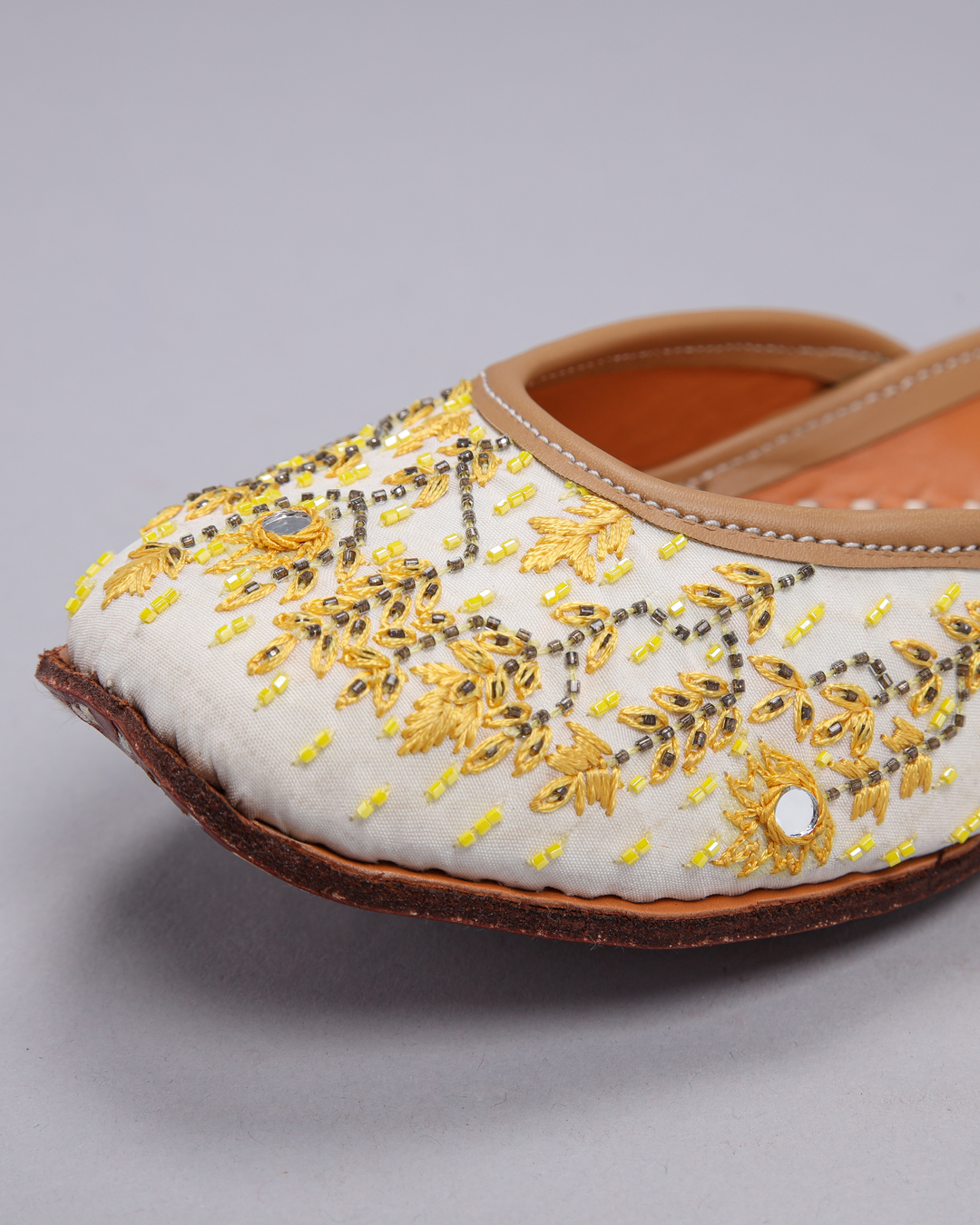 Yellow Drop Handcrafted Jutti