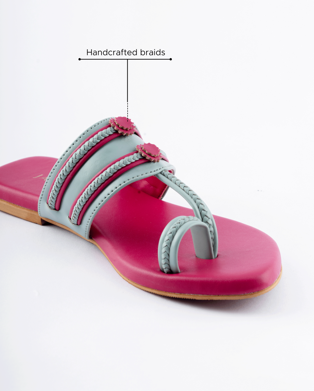 Mountbatten pink Kolha Flats