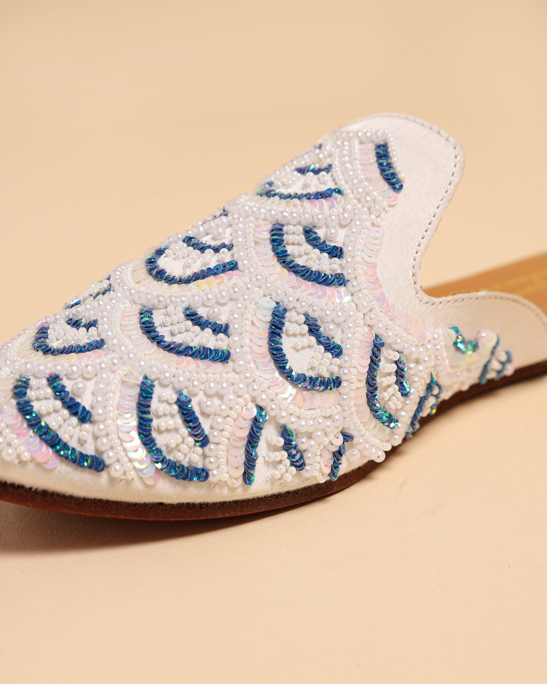 Blissful Blue Handcrafted Mules