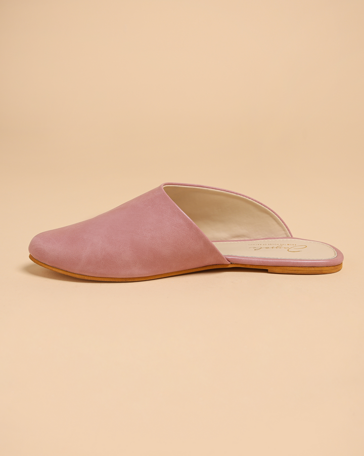 Cradle Pink Leather Mules