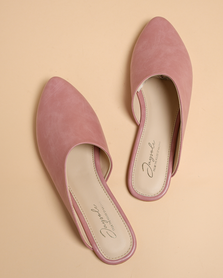 Cradle Pink Leather Mules