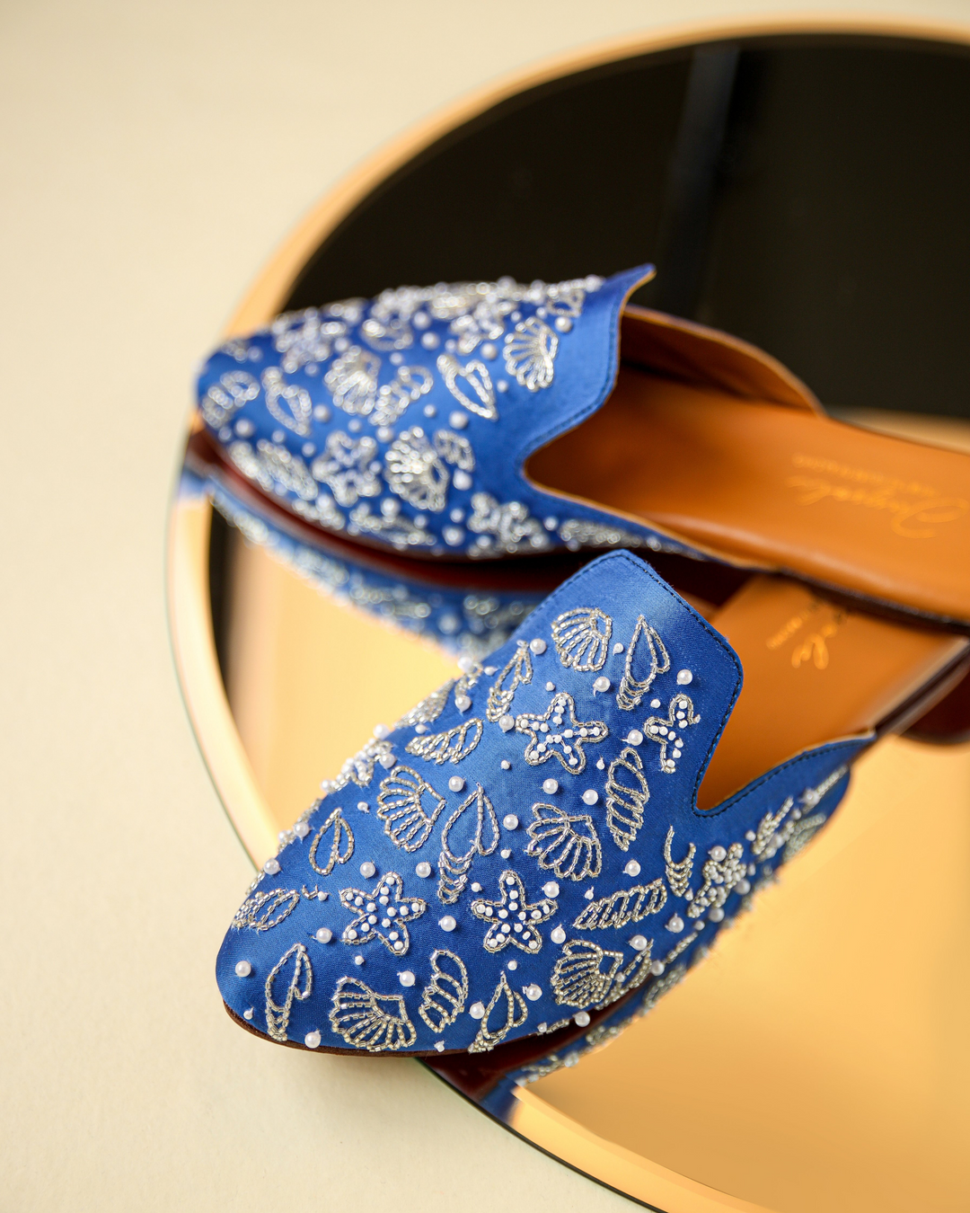 Blue Jasper Handcrafted Mules