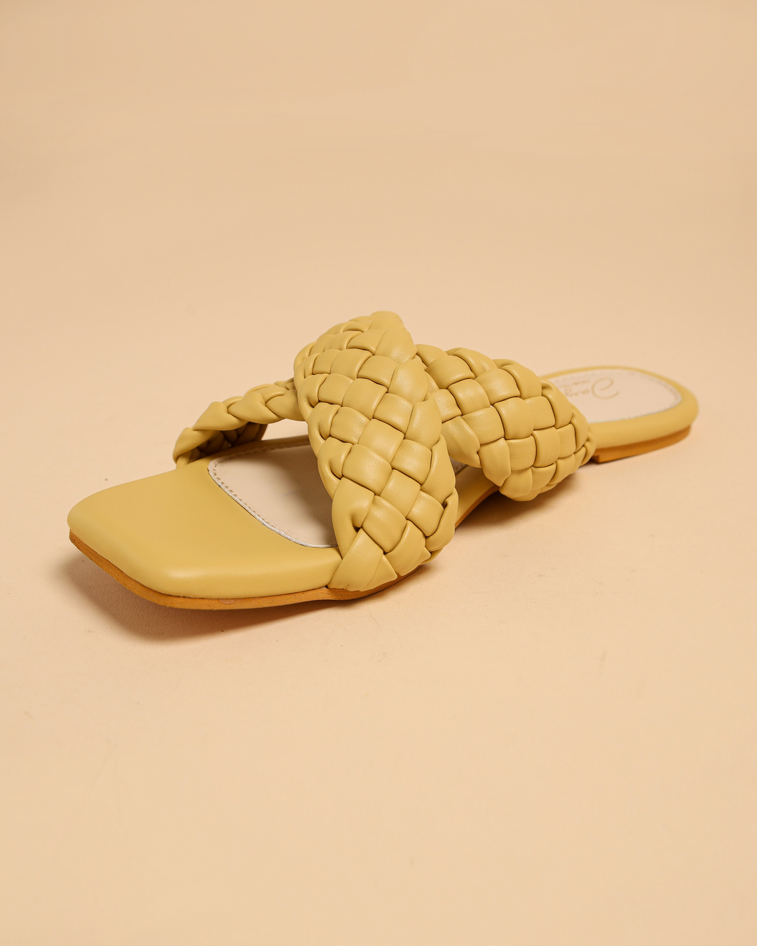 Blazing Yellow Braided Flats