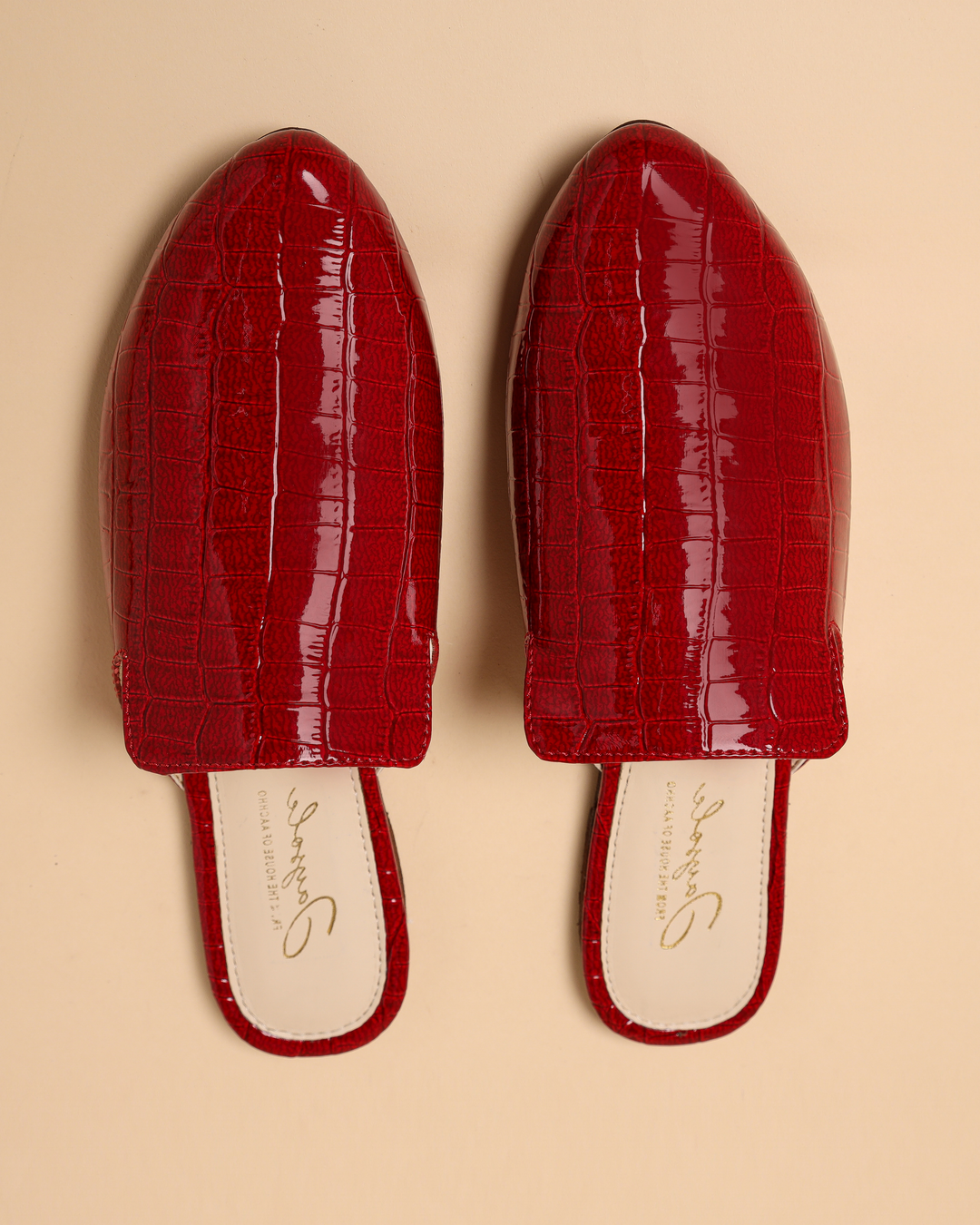 Urban Red Leather Mules