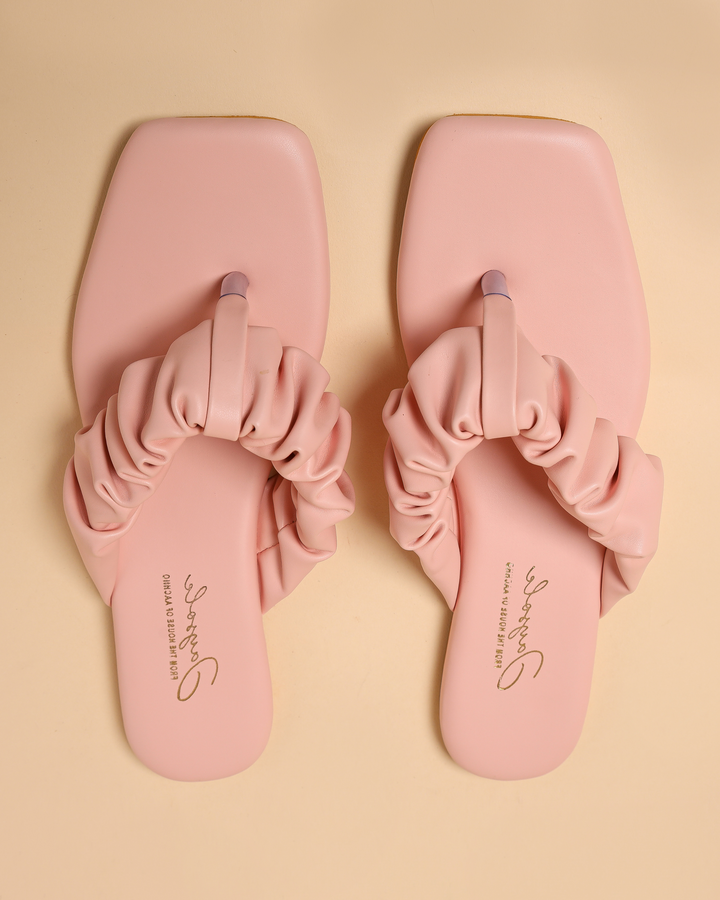 Pink Bachelor Gathered Flats