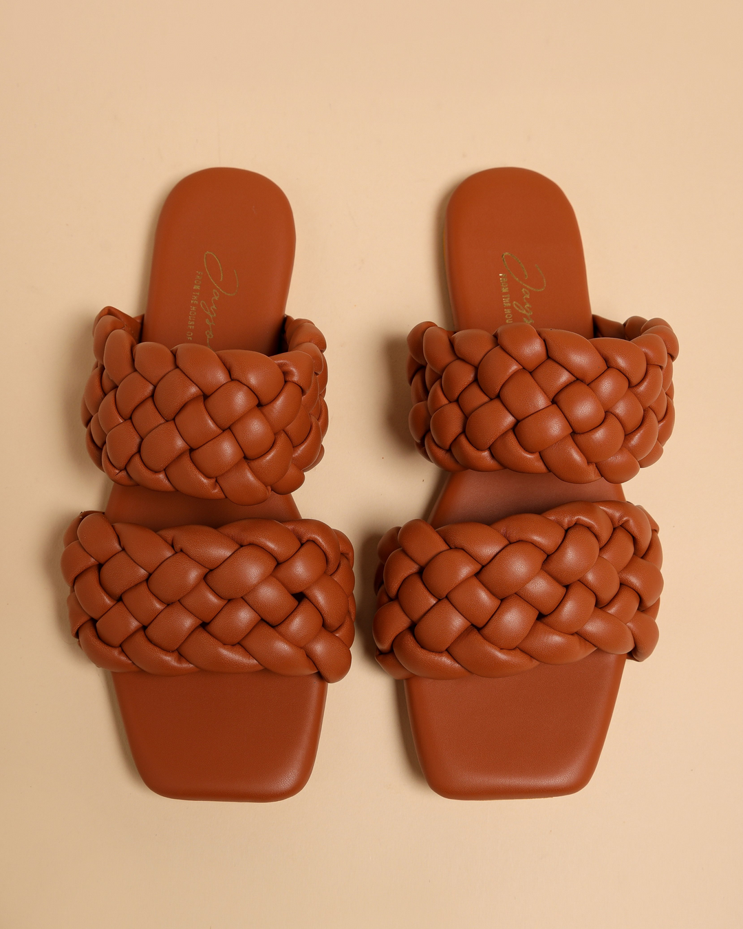 Chocolate Island Braided Flats