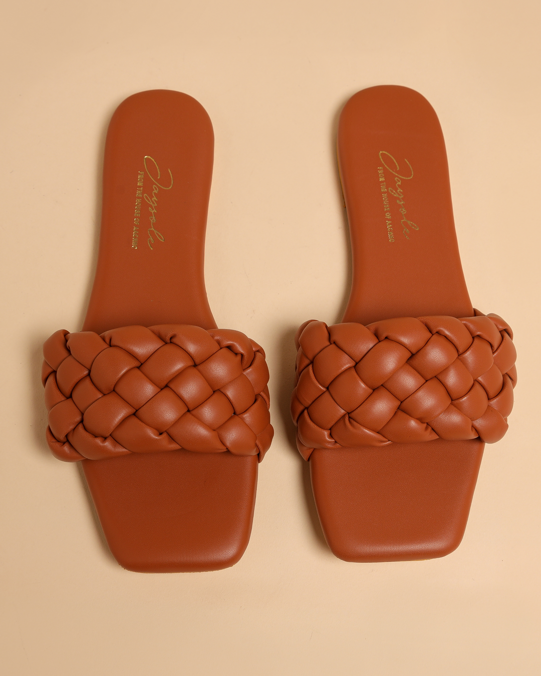 Toasted Nut Braided Slides